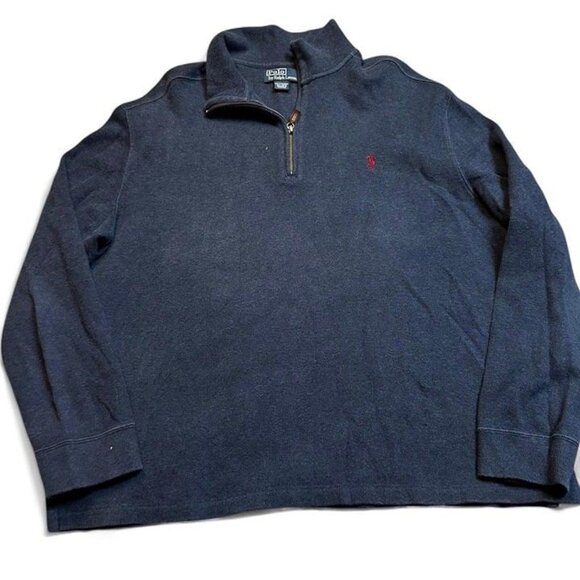 Vintage Polo Ralph‎ Lauren preppy casual quarter zip sweater size XL